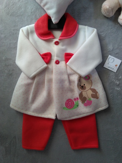 Imagen de Abrigo polar para niña bebe rojo numero 0