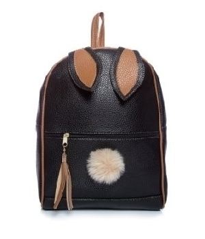 Imagen de Bolso mochila de conejo black grande premium
