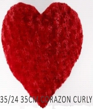 Imagen de Corazón de peluche tipo curly 35 cms numero 0