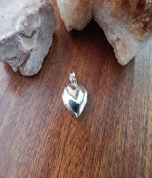Imagen de Dije de plata corazon completo 1.6 cms