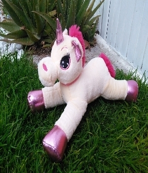 Imagen de Unicornio pony de peluche rosado 45 cms