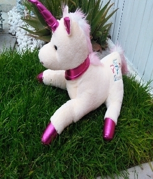Imagen de Unicornio pony de peluche rosado 50 cms