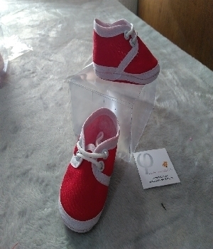 Imagen de Zapato para bebe de tela rojos