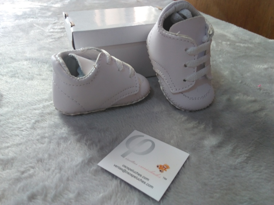 Imagen de Zapatos para bebe de bautizo con agujeta  numero 0