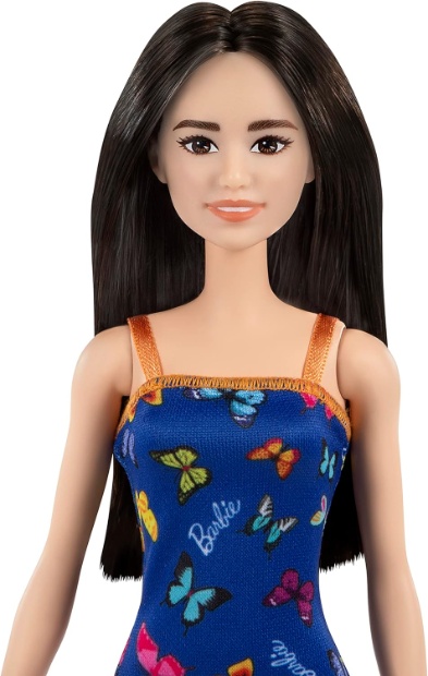 Imagen de Barbie original basics vestido azul mariposas oriental numero 0