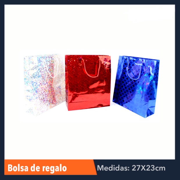 Imagen de Bolsa de regalo metalizada 27 x 23 cms numero 1