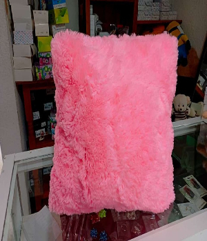 Imagen de Cojin de peluche rosa chicle de 40 x 40 cms numero 0