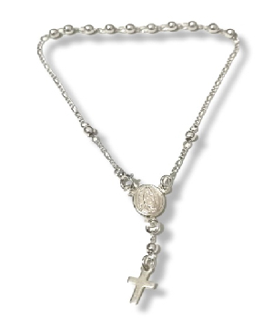 Imagen de Decenario de plata (rosario de mano) virgen de guadalupe numero 0
