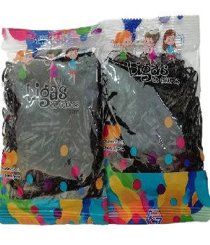 Imagen de Doce paquetes de 150 liguitas para el cabello color negro numero 0