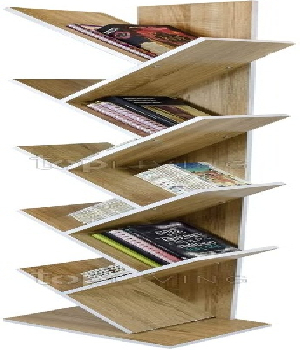 Imagen de Librero de diseño minimalista de madera para espacios reducidos