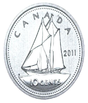 Imagen de Moneda de 10 centavos Canada 2011 10 cents numero 0