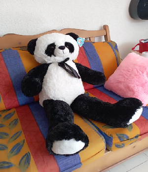 Imagen de Panda de peluche grande 90 cms suave numero 0