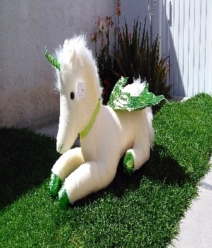 Imagen de Unicornio de peluche grande 85 cms verde numero 0