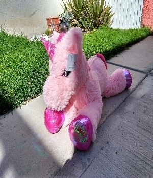 Imagen de Unicornio de peluche rosa 60 cms numero 0