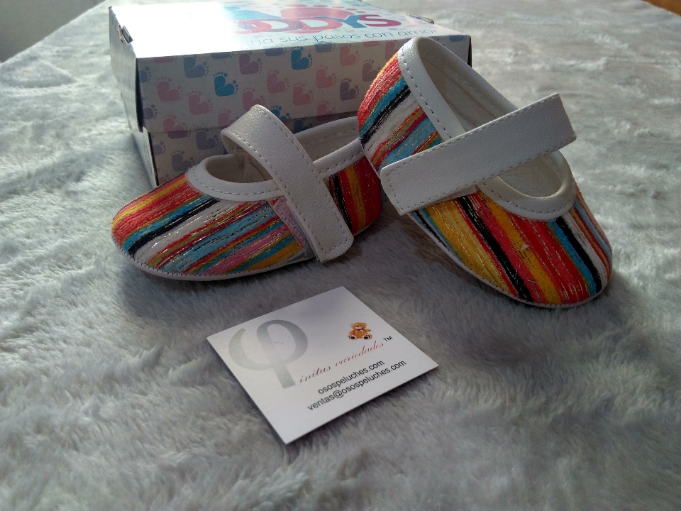 Imagen de Zapatos para bebe coloreado base naranja numero 1